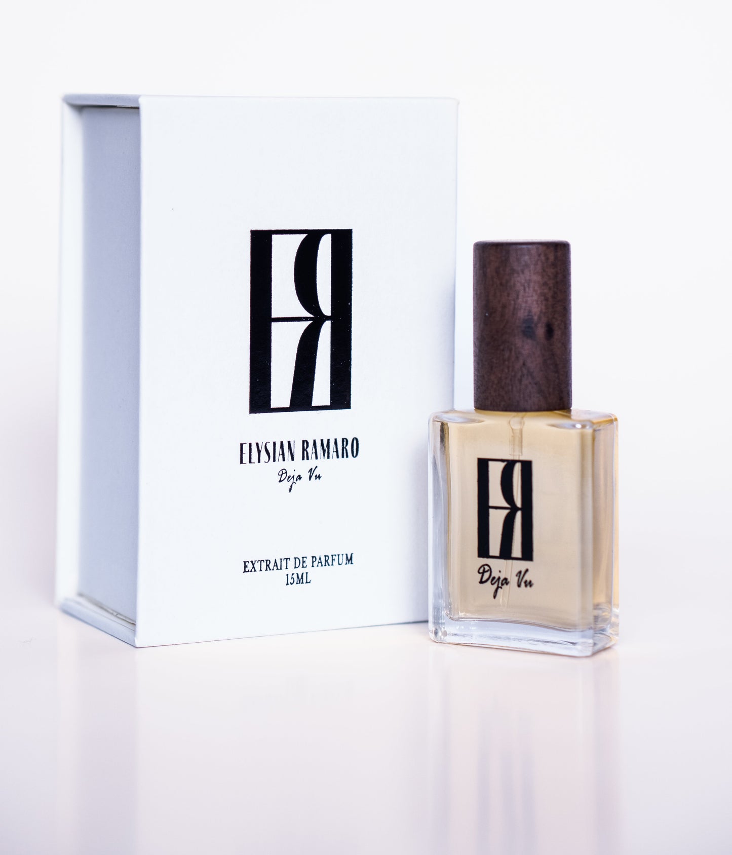 Elysian Ramaro Sweet Treat perfume bottle and packaging on a white background